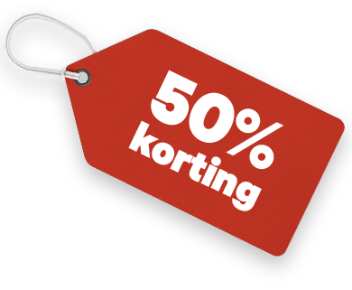 50% korting